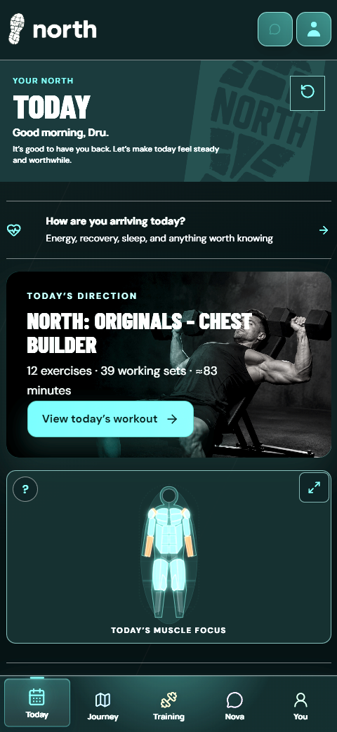 North mobile training dashboard