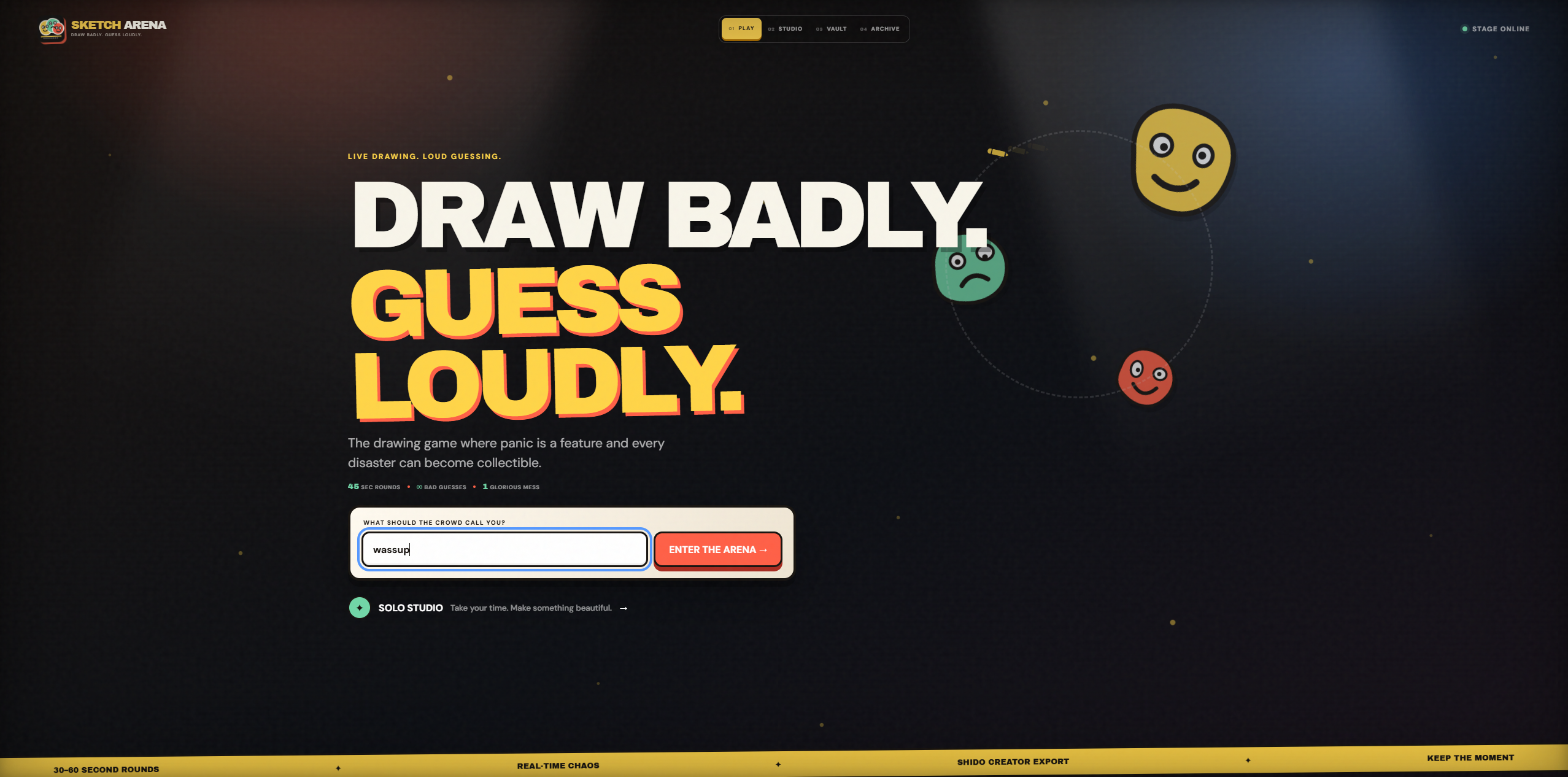 Sketch Arena drawing and guessing game